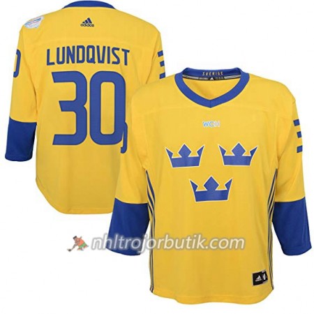 Sverige Tröja Henrik Lundqvist 30 World Cup 2016 Gul Premier